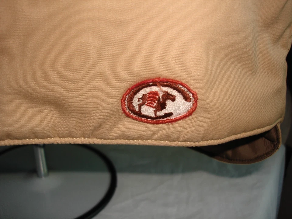 Colete CAMEL verde cáqui/exército reversível 100% ganso do norte acolchoado tamanho. M - Imagem 2 de 4