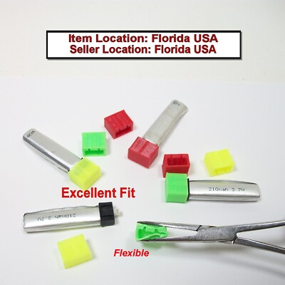 Mini Micro JST 1.25 PH 2 Pin Charge Status Caps GREEN, RED, YELLOW,  Lots of 9