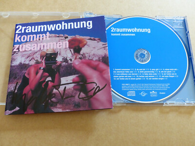 2RAUMWOHNUNG signed autograph signed on ''COMES TOGETHER'' CD cover