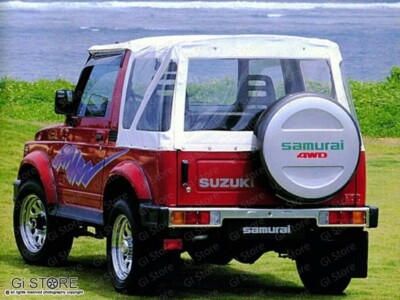 New White Soft Top With Clear Windows For 1986-1994 Suzuki Samurai - R&S Brand Part #98652