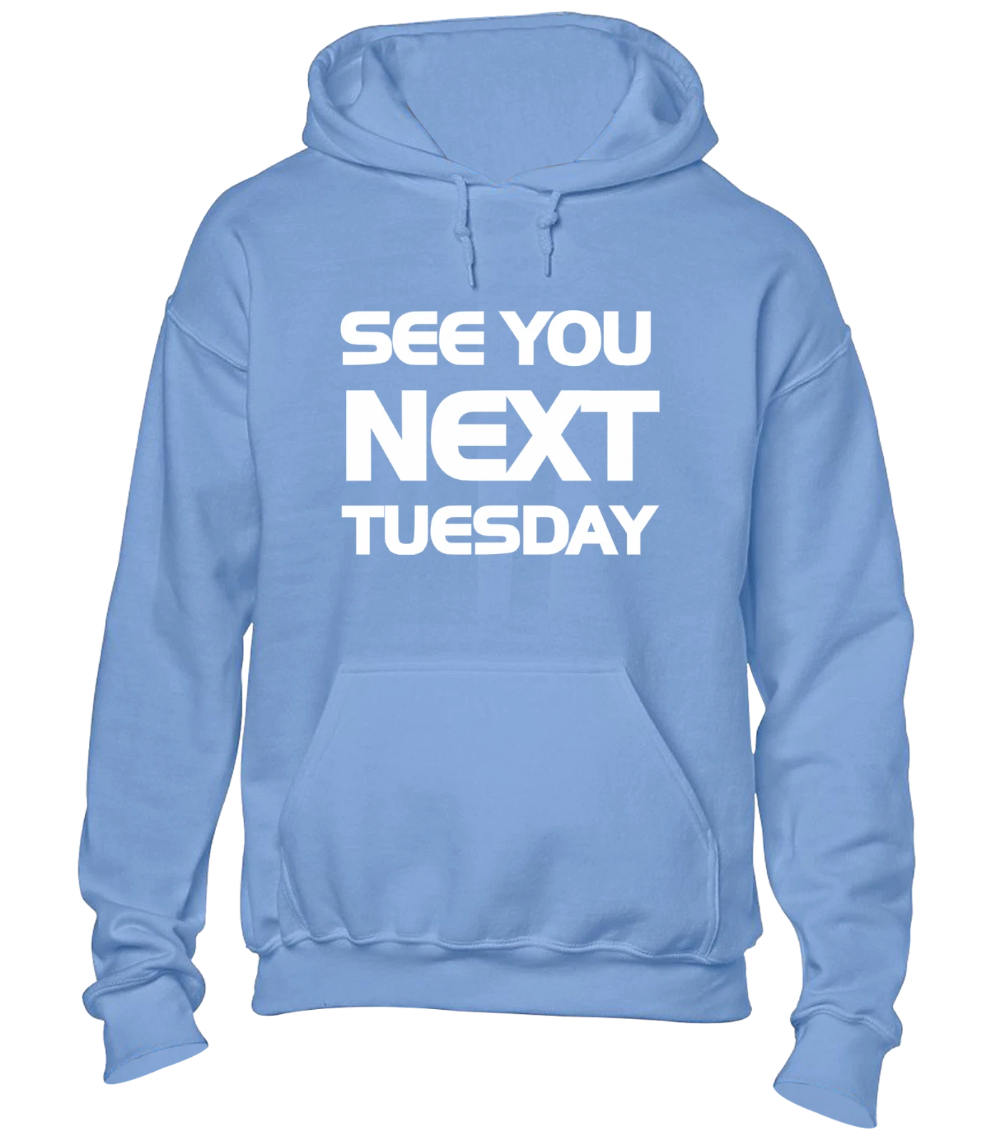 RHUDE FELPA CON CAPPUCCIO SEE YOU NEXT MARTEDÌ PROSSIMO DIVERTENTE SCHERZO RUDE DESIGN SARCASTOC TOP COMEDY