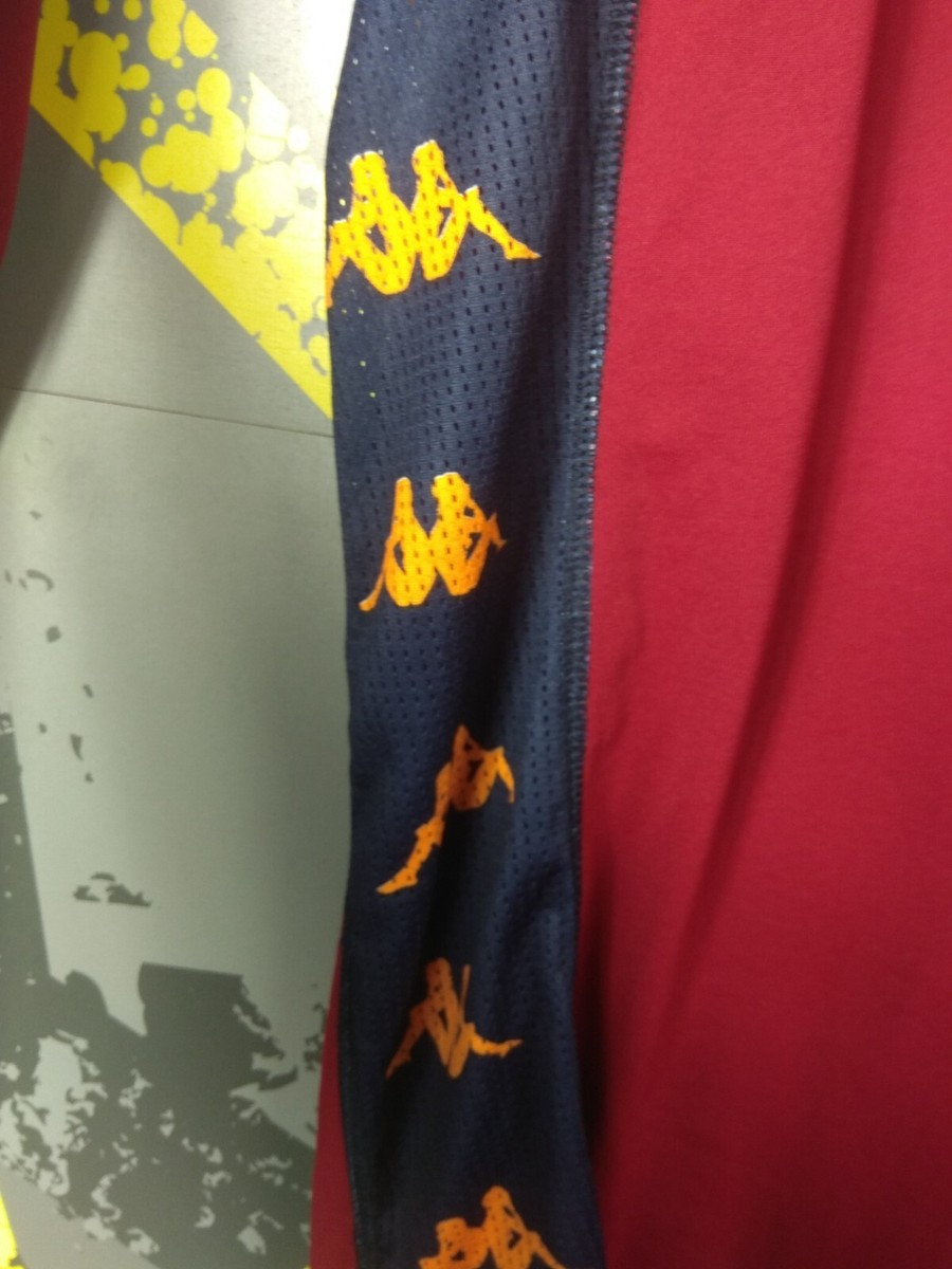 Maillot D'entraînement Vintage AS Roma Kappa - Homme Taille XL - Rouge - Occasion