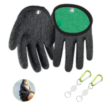 1 Paar Angelhandschuhe Raubfisch, Schnitt Landehandschuh Hecht Stichfest Bissfes