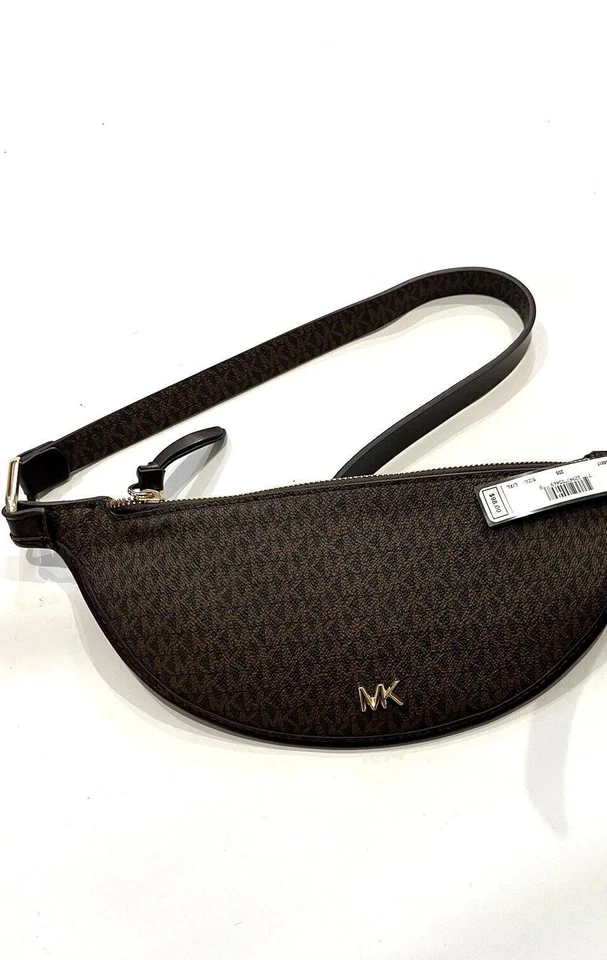 Сумка через плечо Michael Kors двусторонняя поясная Fanny Pack - коричневая кожа - S/M - Изображение 2 из 3