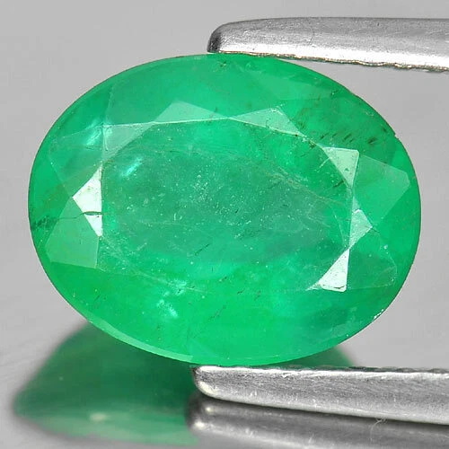 Green Emerald 2.49 Ct. Oval Shape 10.3 x 8.2 Mm. Natural Gemstone From Columbia