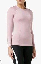 Rose Pink Long Sleeved Sports Performance Gym Workout Top Baselayer Small NWT