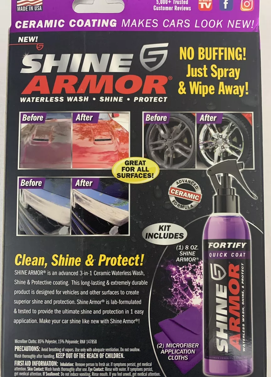 Shine Armor Fortify Quick Coat Ceramic Coating Car Wash Wax Polish