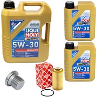 MotoröL Set 5W-30 Liqui Moly 7 Liter + ÖLfilter + Schraube FüR Audi A6 A7 Q7 3.0