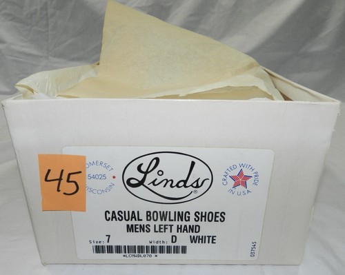 Lot 45 - New in Box Linds Casual Bowling Shoes - Men's LH 7 D - White - 第 1/7 張圖片
