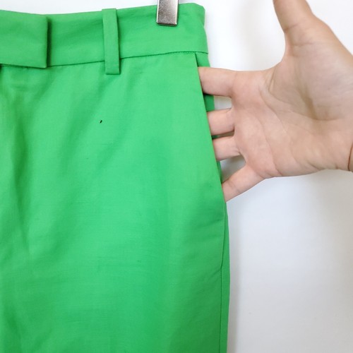 & Other Stories Linen Mix Pants Green US.4 High Waisted Straight Leg Pockets NWT - Picture 7 of 14