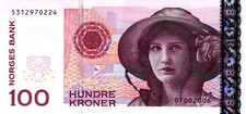 05 Norway / Norwegen P49c 100 Kroner 2006 aUNC+  (224)