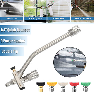 #ad #ad Foam Cannon Dual Connector Pressure Foam Blaster 1 4quot; Lance Nozzle 5 Nozzles $20.98
