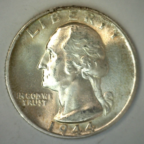 1944 S Washington Silver Quarter Uncirculated 25c BU Coin Twenty Five Cents