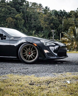 18 Inch Aodhan Ah07 Hyper Black Wheels 18x9.5 +30 5x114.3 Rims Set