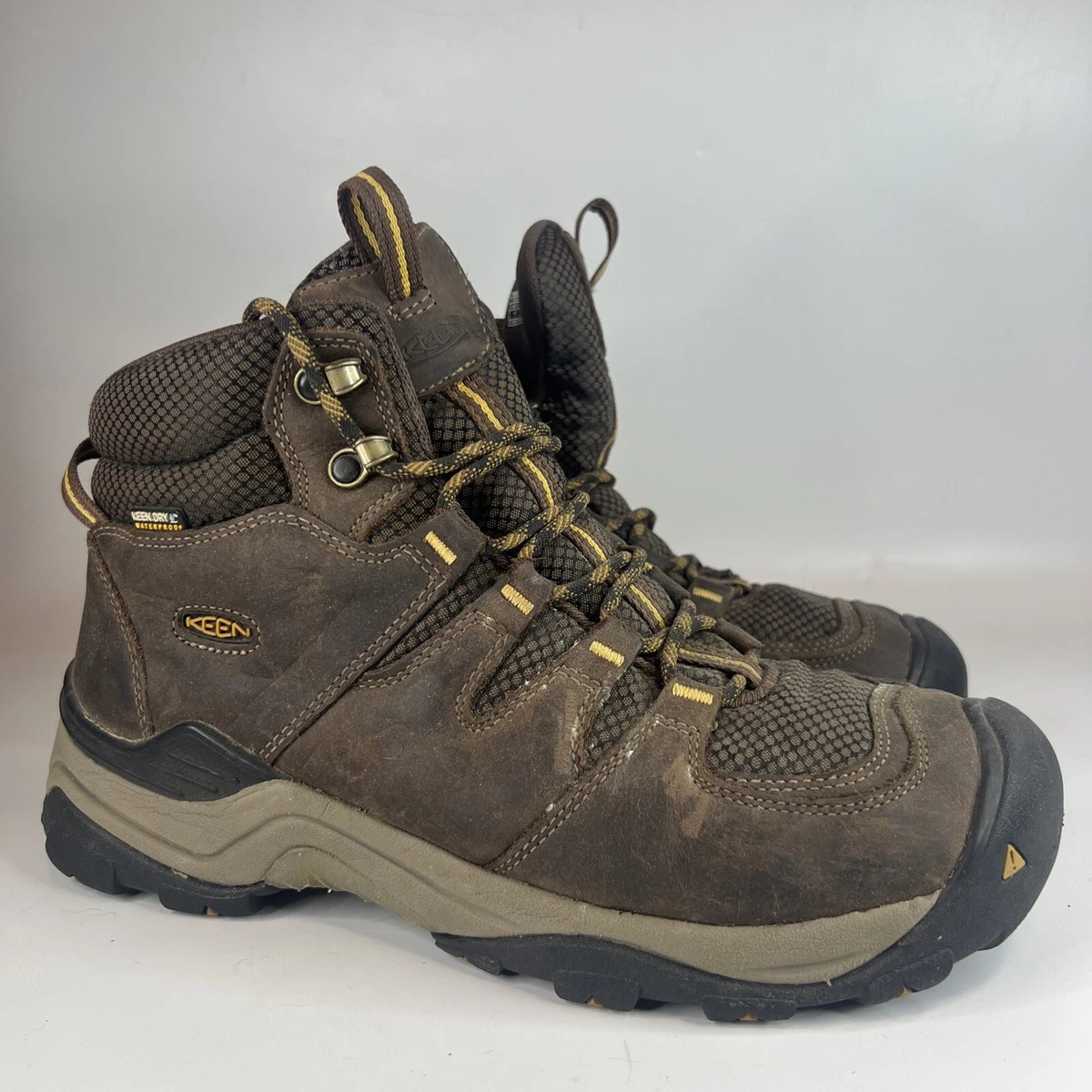 KEEN Dry Gypsum II Mens 9.5 Waterproof Leather Hiking Boots 1015298