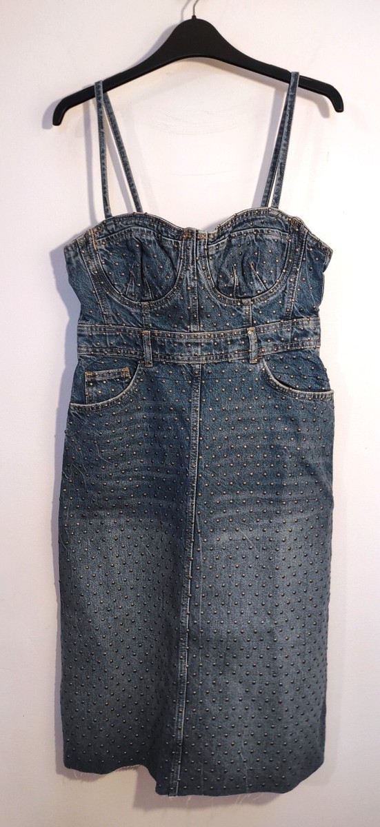 Zara Blue Studded Denim Bustier Corset Dress Size XS Midi Denim Dress | eBay UK Zara Blue Studded Denim Bustier Corset Dress Size XS Midi Denim Dress | eBay UK