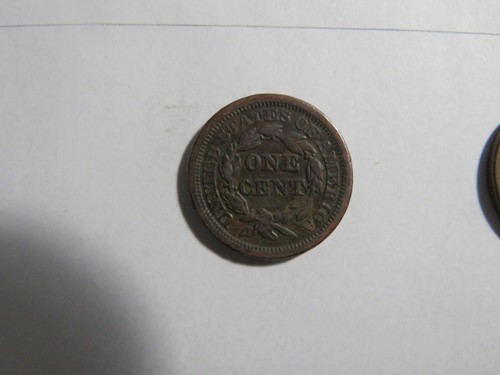 capelli intrecciati vintage 1853 stati uniti rame grande centesimo - Foto 2 di 2
