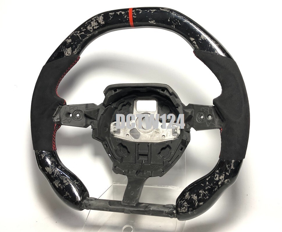 Forged Carbon steering wheel Lamborghini Huracan all model RED ring stitching