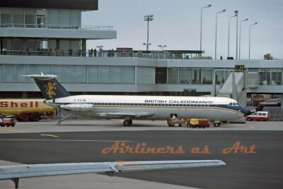 British Caledonian BAC 1-11 G-AXJM at AMS in August 1975 8''x12'' Color Print