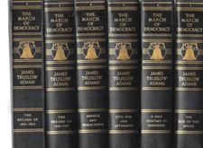 The March of Democracy Complete 6-Volume Set by James Truslow Adams 1947 VG+++