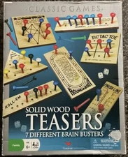 New Classic Games Solid Wood Teasers 7 Different Brain Busters Sealed Box Age 6+