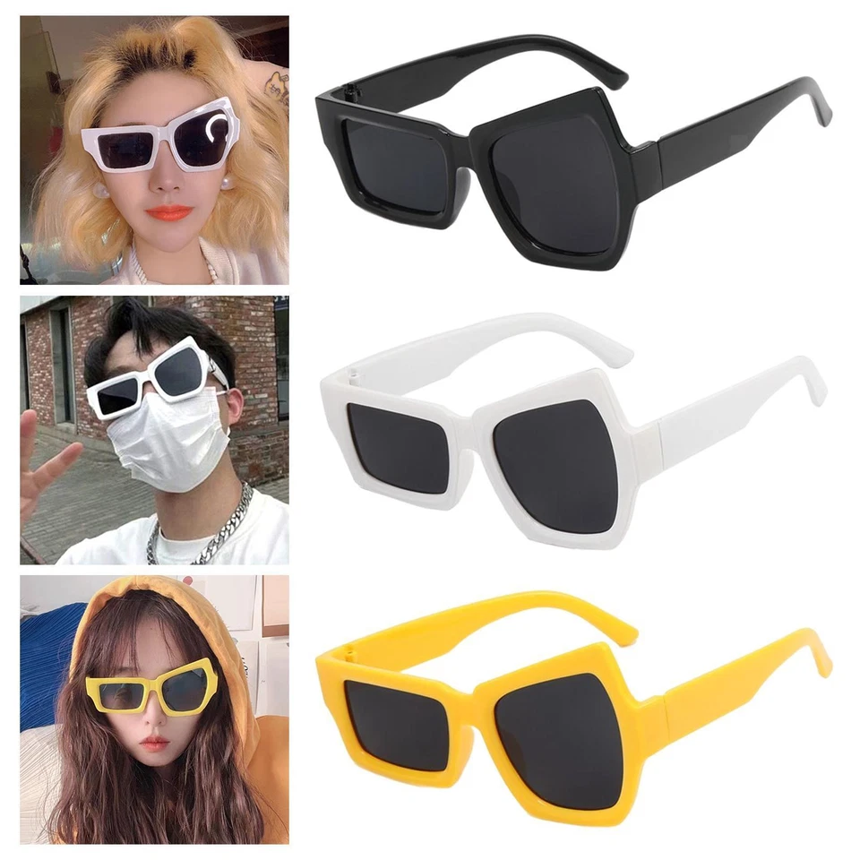 MARKENLOS Fashion Party Sonnenbrille, Vintage Asymmetrische Unisex Neuheit Lustige Brille