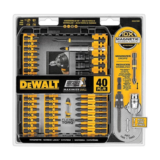 DeWALT DWA2NGFT40IR Durable FlexTorq Impact Ready Screwdriving Set