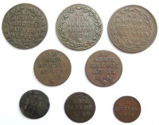 [R3451] Lot 3x 2 Liards, 2x 1 Liard, 1/2 Liard, 1/8 Sol + 1 Brillant