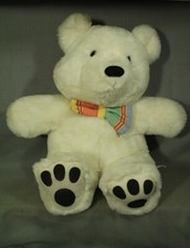 large 22" vintage white teddy bear stuffed animal Korea Snow Bear