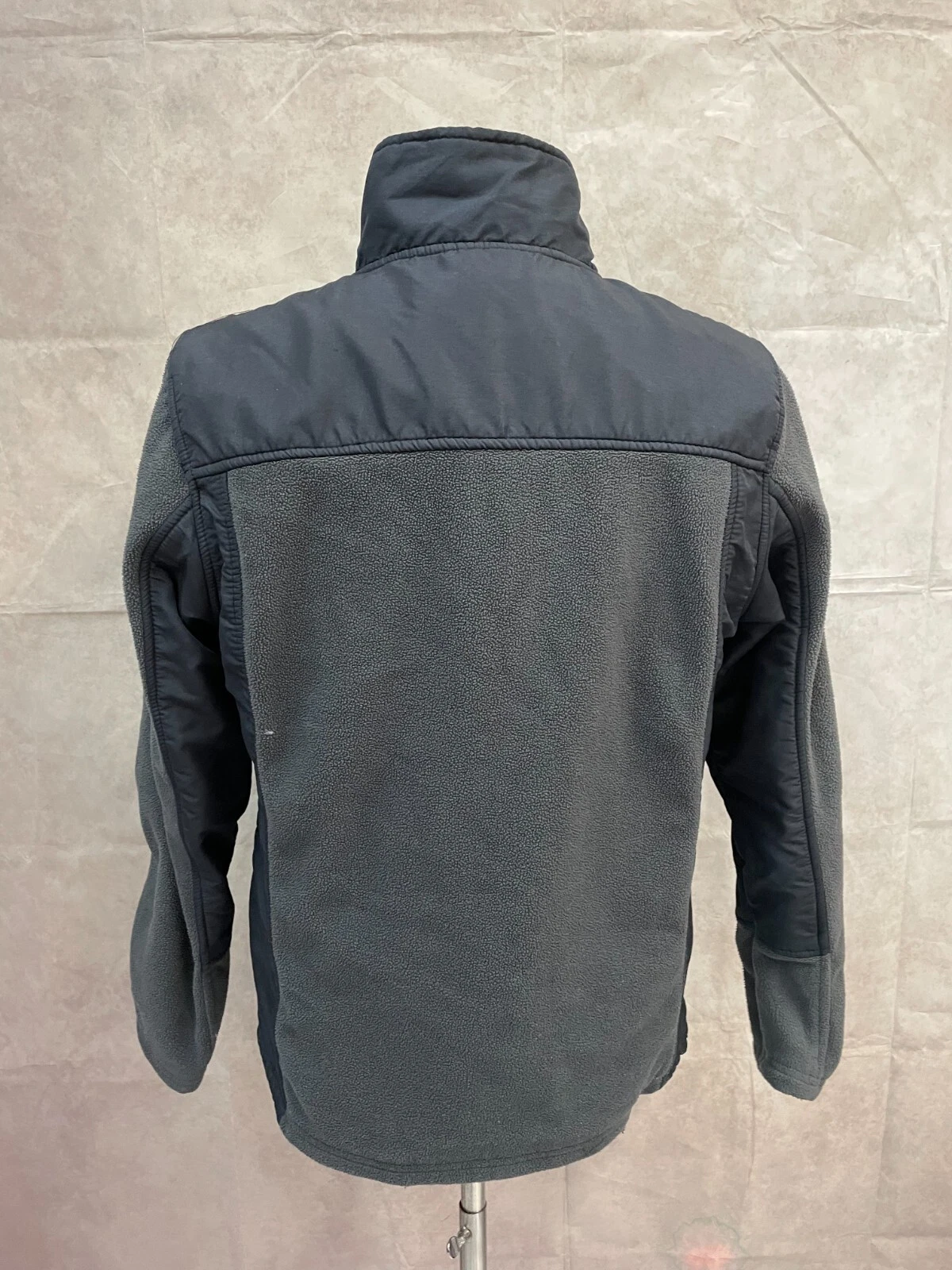 Minus Zero Fleece Jacket Mens Size M Gray Mixed Media Hiking Trail Full Zipper - product detail image 3