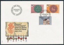 Schweiz 1981 Mi.-Nr. 1203-1205 FDC 500 Jahre Freiburg ...  Switzerland F.D.C.