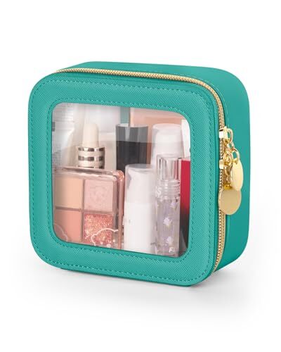 Bolsa de Maquillaje, Pequeña Bolsa de Maquillaje para Cartera, Bolsa de Maquillaje Transparente Impermeable, Mini Verde