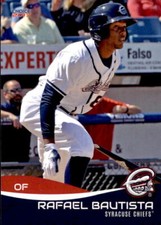 2017 Syracuse Chiefs Choice #3 Rafael Bautista Dominican Republic Baseball Card