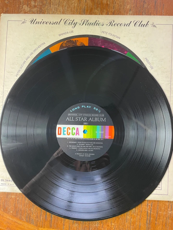 RARE All Star Album - Universal City Studios Record Club DECCA DL34407 VG Foto 3 de 4