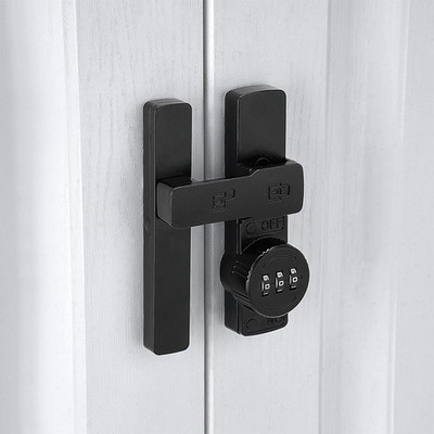 2 Packs Black 180 Degree Barn Door LockMechanical Password LockFlip Latch wit...