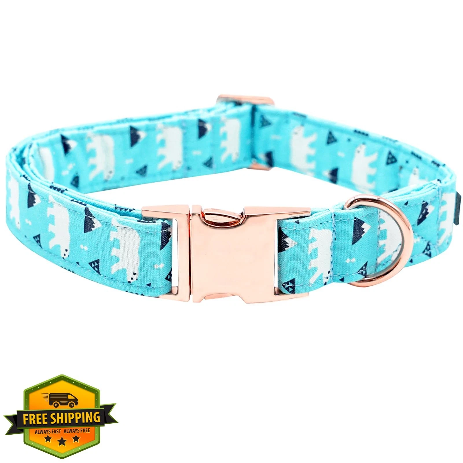 Bobo Blue Bear Dog Collar Summer Durable Adjustable Pet Collar