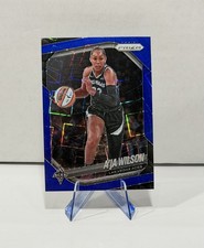 2025 Panini Prizm WNBA - A'ja Wilson #76 Blue Velocity Prizm Las Vegas Aces