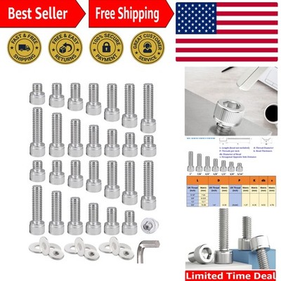 40-Piece Stainless Steel Camera Screw Set for Tripods & Accessories   1/4 Inch