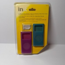 2 IPOD APPLE NANO CASE SILICON SKINS 1 SCREEN PROTECTOR