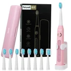 Fairywill Sonic Electric Toothbrush USB Rechargeable with 8 Brush Heads 5 Modes