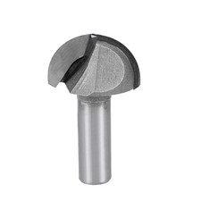 Router Bit 1/2" Shank 1-3/8" Cutting Dia Core Box 2 Flutes Carpentry Cutter Tool