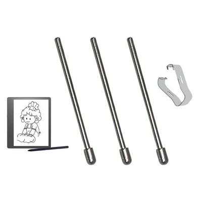 3 Pack Metal Pen Nibs/Tips Replacement for Kindle Scribe Stylus Pen, Silver 