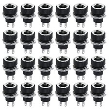Antrader 24pcs 5.5mm x 2.1mm 2 Pin DC Power Female Panel Mount Jack Socket...