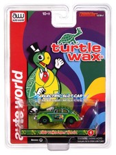 Auto World Thunderjet 1966 Volkswagen Beetle Turtle Wax Two Tone Green HO Scal