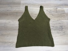 Vintage Y2K Cropped Tank Top Ribbed V-Neck St...