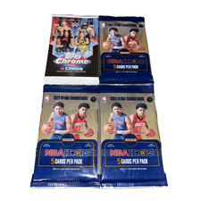 2026 Topps Chrome WWE 4 Card Pack & (3) 2023-24 Nba Hoops Basketball 5 Card Pack