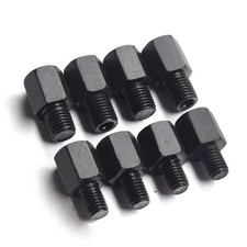 M8 M10 Rearview Mirror Adapter 8mm 10mm Black for Motorcycle Scooter Bike US 1