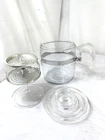 Vtg Pyrex 4 to 6 Cup Clear Glass Percolator Stove Top Coffee Pot USA 1970s FrShp