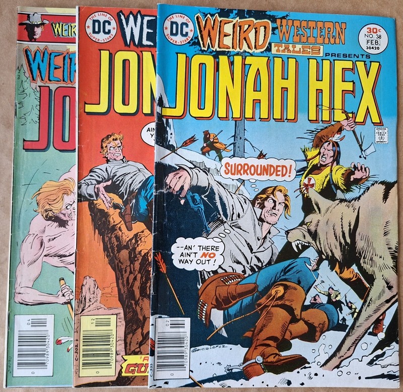 Weird Western Tales Lot x3- VG+ (4.5) - DC 1976/77 - 30 Cents copies - Jonah Hex