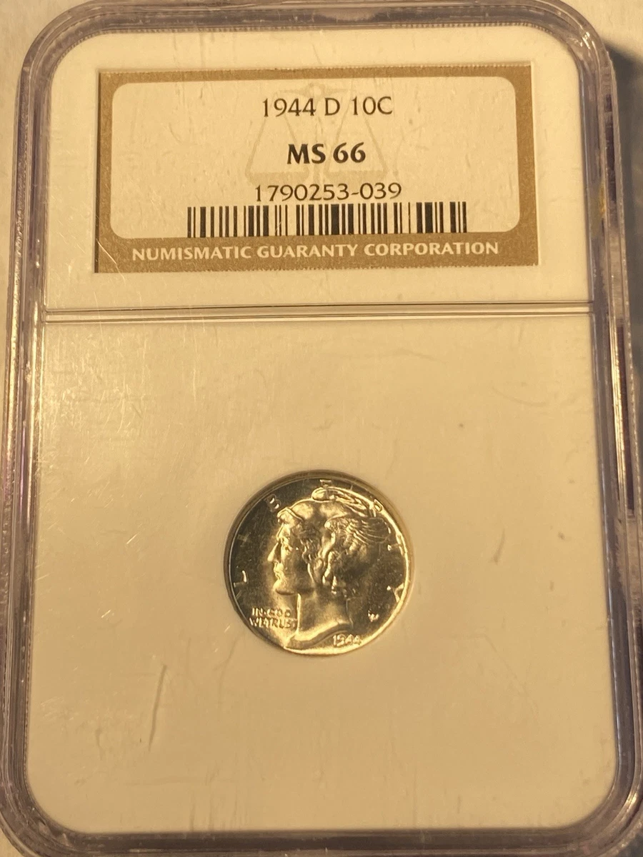 MS 66 Graded 1944 Year Mercury Dimes (1916-1945) for sale | eBay
